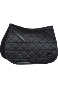 2026 WeatherBeeta Satin Luxe Air-Tec Euro Jump Shaped Saddle Pad 1030349 - Black